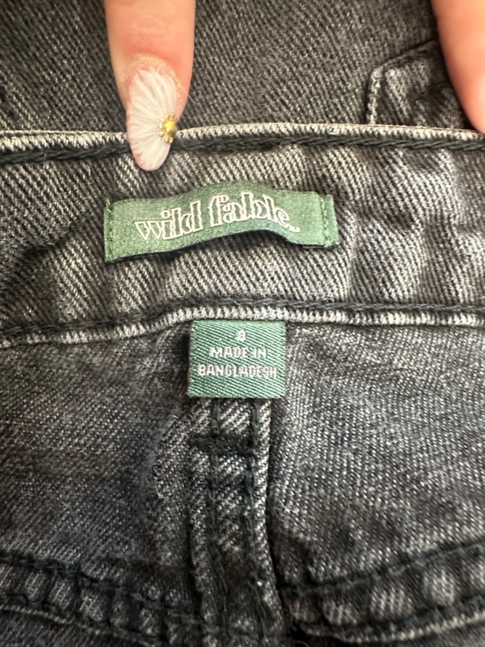 wild fable charcoal black denim shorts